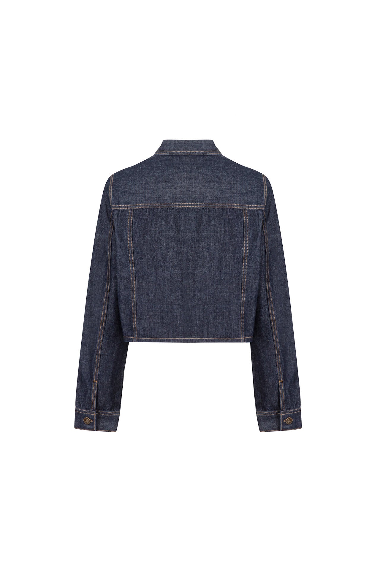 《もうひとつのダイアリー》クロップドデニムジャケット-Navy