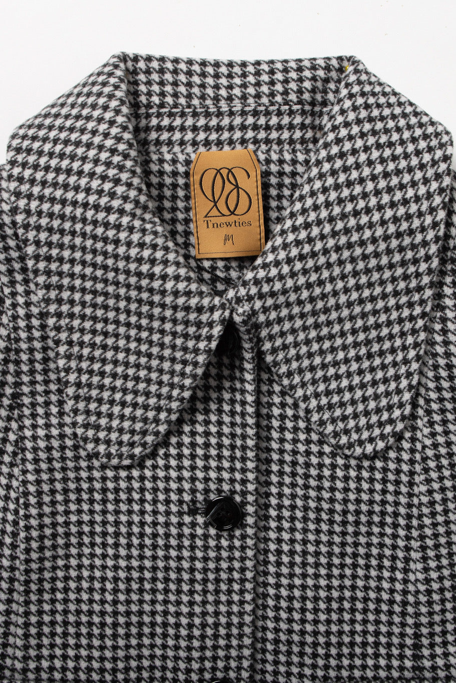 [Pinch your cheek] Big color scallop design jacket-Coffee