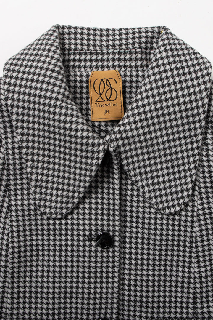 [Pinch your cheek] Big color scallop design jacket-Coffee