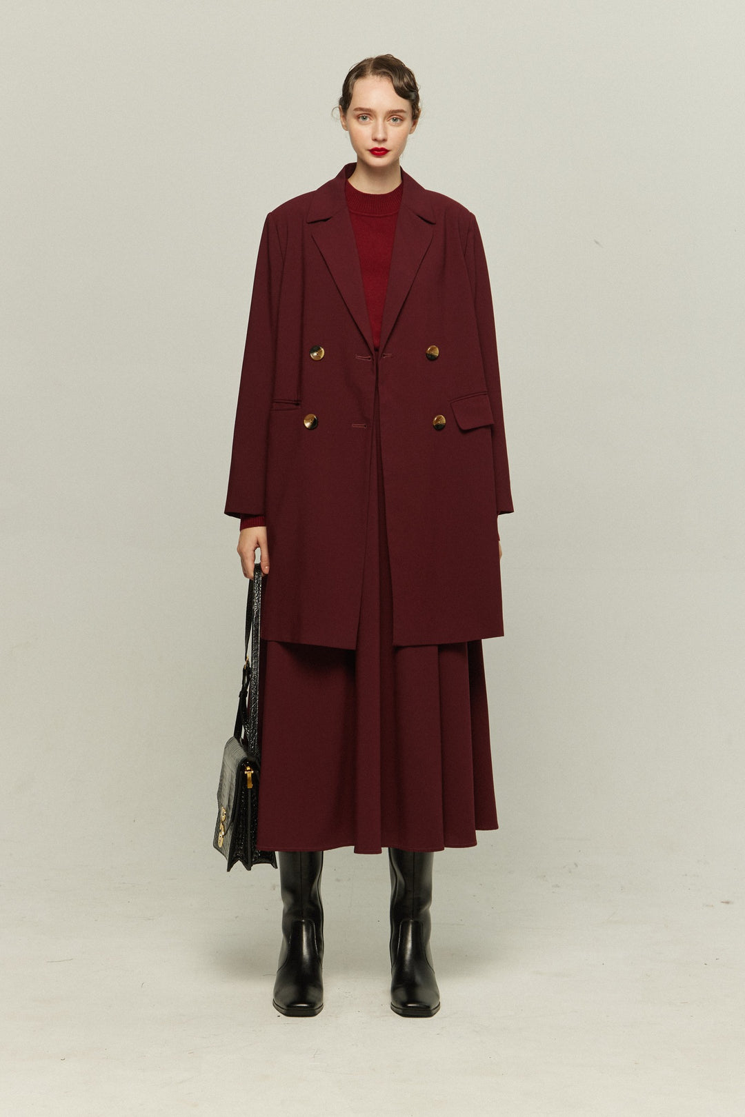 《Toy Train》Double-breasted A-line jacket