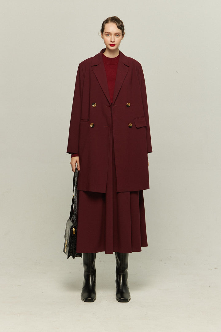 《Toy Train》Double-breasted A-line jacket
