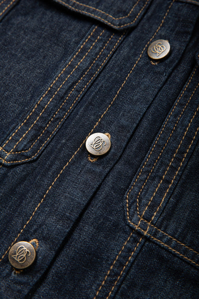 《もうひとつのダイアリー》クロップドデニムジャケット-Navy