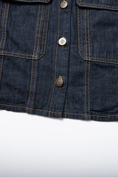 《もうひとつのダイアリー》クロップドデニムジャケット-Navy