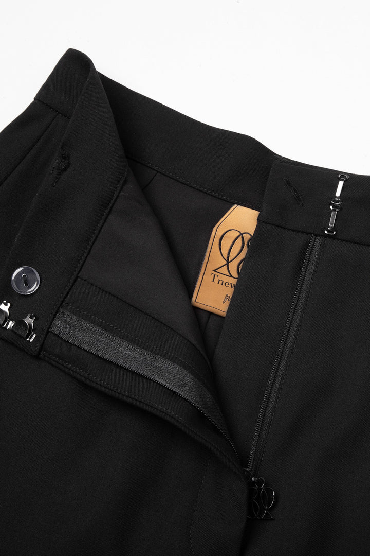《羊皮紙に書いて》ハイウエストショートパンツ-Black