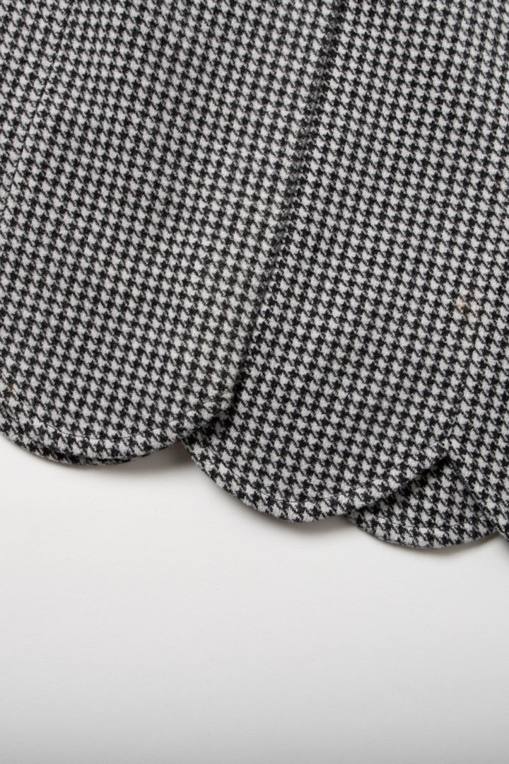 [Pinch your cheeks] High waist scallop design skirt-Coffee