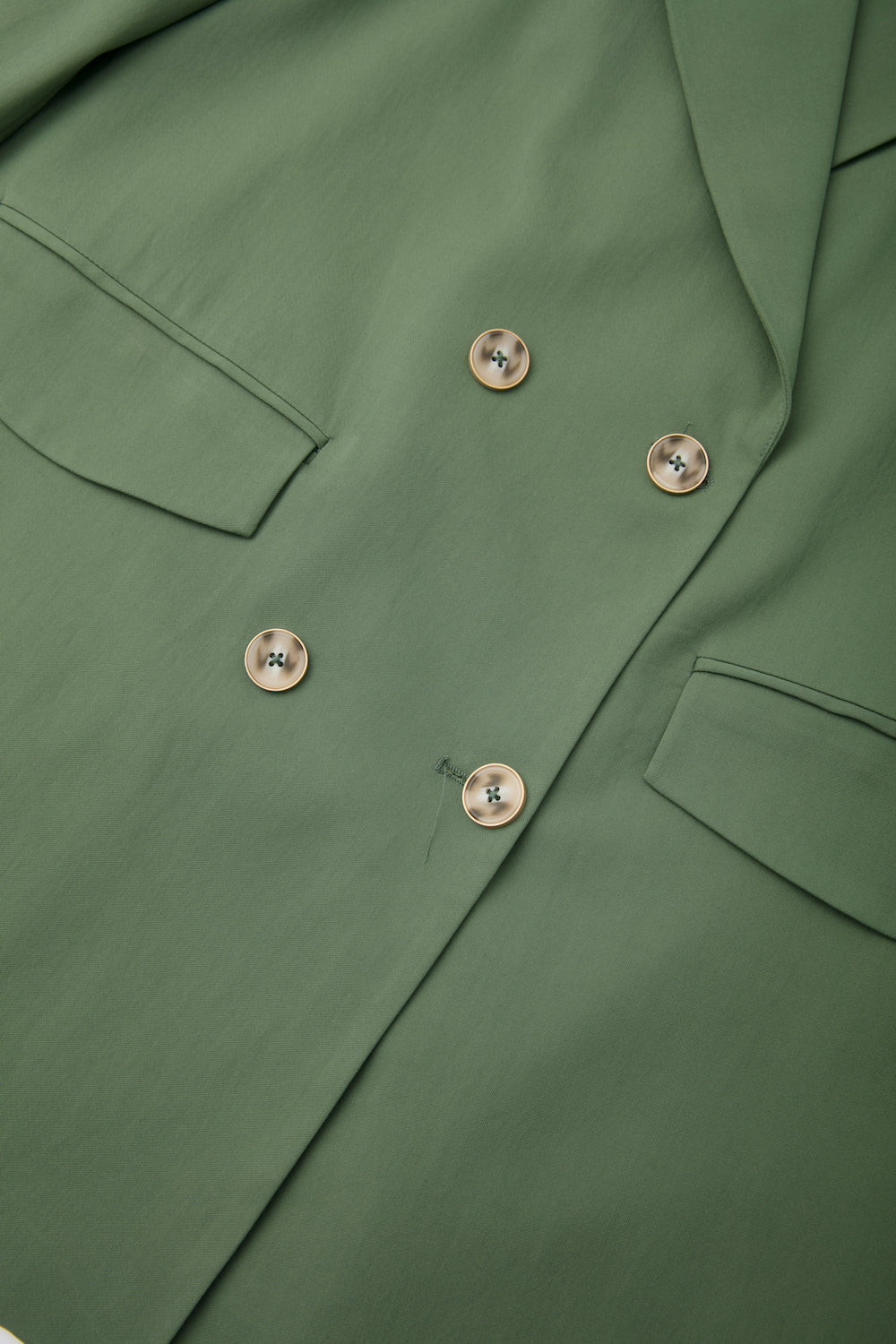 《木の枝で地図を描いて》ダブルボタンジャケット-Light green
