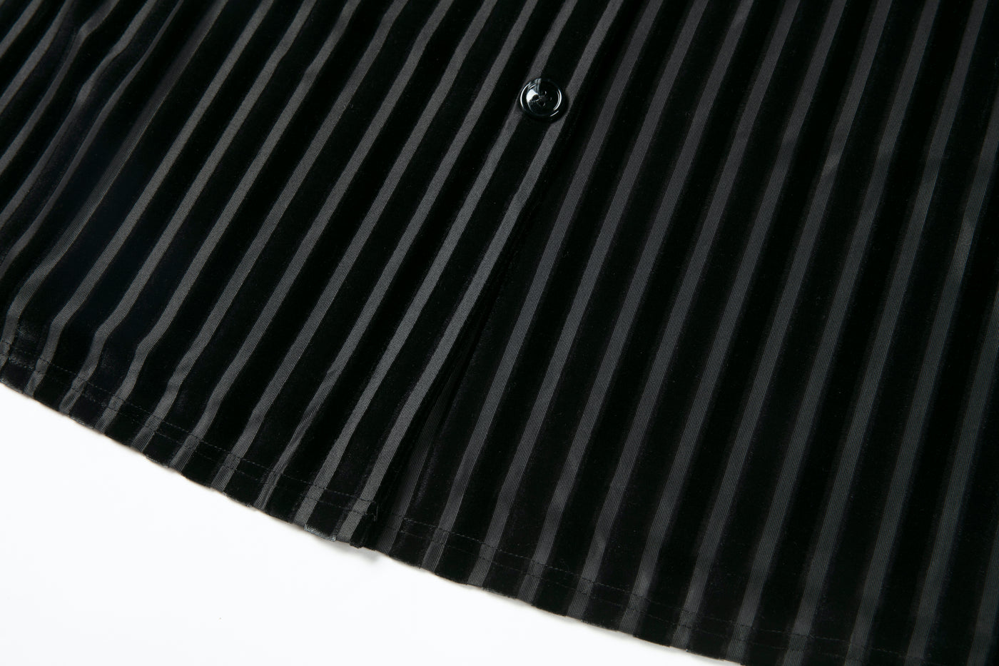 《上の階から物音がする》ベルベットストライプスカート-Black