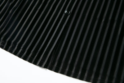 《上の階から物音がする》ベルベットストライプスカート-Black